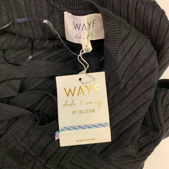 Wayf Emily x Dede Women's Ribbed Knit Sweater Midi Dress Size M NWT - Picture 7 of 12